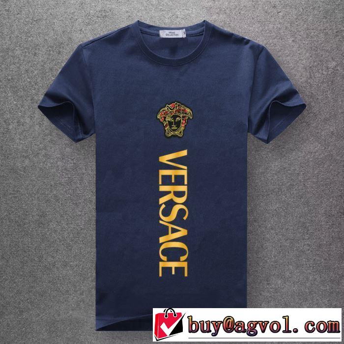 5色可選 ヴェルサーチ 優しい雰囲気スタイリッシュにVERSACE  Tシャツ/半袖  2019春夏は人気定番