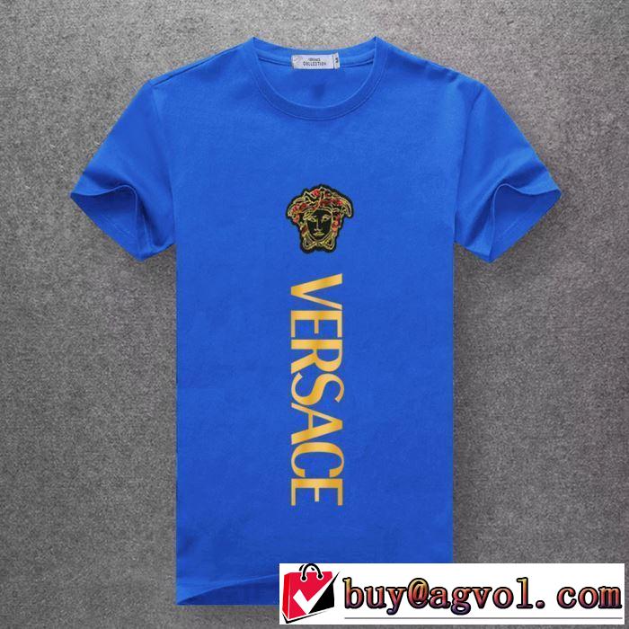 5色可選 ヴェルサーチ 優しい雰囲気スタイリッシュにVERSACE  Tシャツ/半袖  2019春夏は人気定番