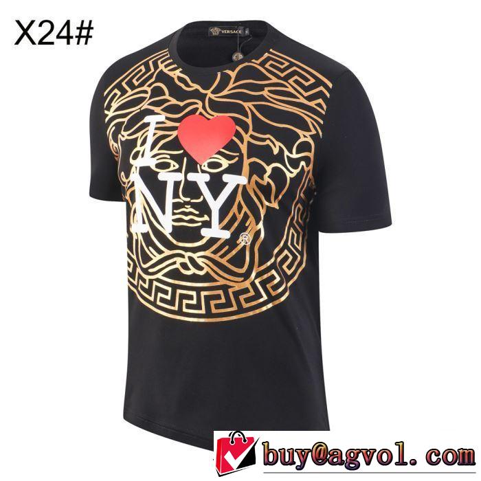 2019春夏人気トレンドアイテム ヴェルサーチVERSACE  Tシャツ/半袖 特に夏は人気アイテム  3色可選