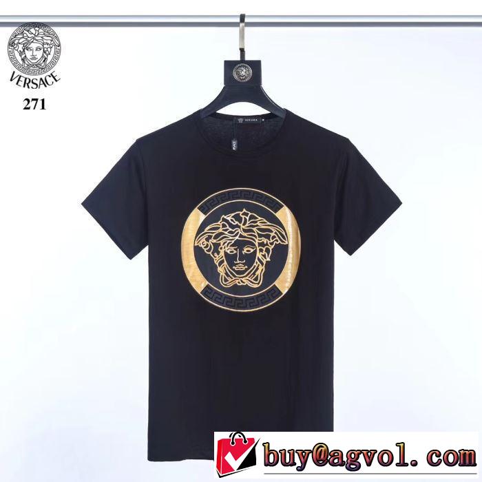 夏らしい季節感 Tシャツ/半袖  ヴェルサーチ 2019SS 3色可選 VERSACE  夏のコーデには欠かせない
