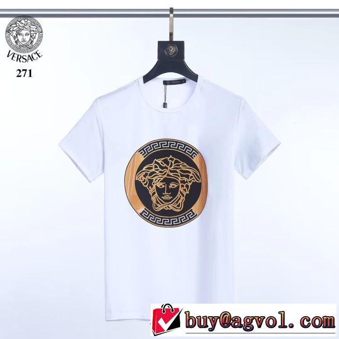 夏らしい季節感 Tシャツ/半袖  ヴェルサーチ 2019SS 3色可選 VERSACE  夏のコーデには欠かせない