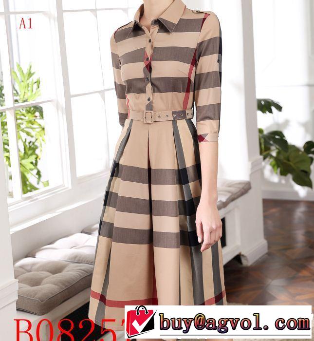 2019春夏も引き続き人気セール きちんと感が抜群 通勤の定番 バーバリー BURBERRY ワンピース 4色可選