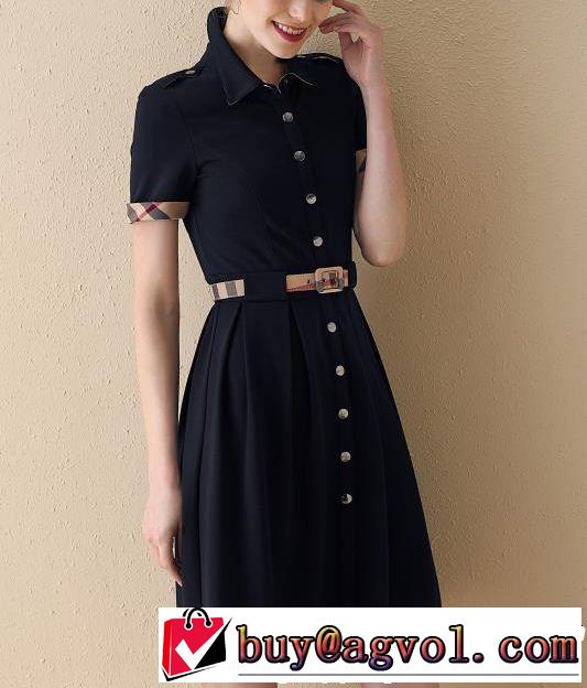 3色可選 2019夏色っぽさ 春夏シンプルファッションでOK！ バーバリー BURBERRY ワンピース