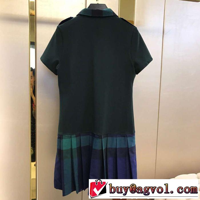 バーバリー BURBERRY ワンピース 4色可選 2019春夏も引き続きトレンド 甘過ぎず大人な印象に