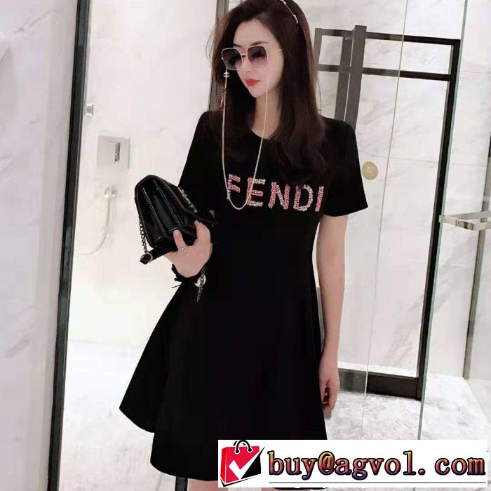 2色可選 2019年の夏のマスト 今年の正解大人気新作 フェンディ FENDI ワンピース