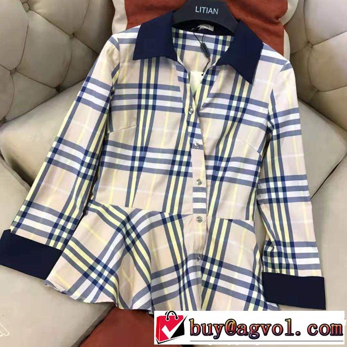 夏のコーデには欠かせない 2019春夏は人気定番 BURBERRY バーバリー 長袖 シャツ レディース 3色可選