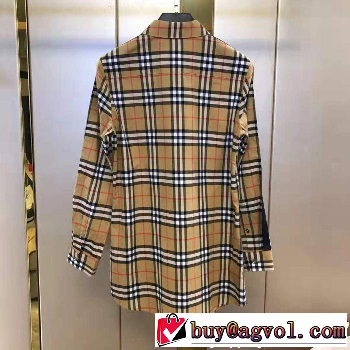 2019夏ファション新品 BURBERRY バーバリー 長袖 シャツ レディース 一気にトレンド感満載な着こなし