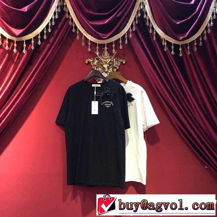 2019年最新ファッション 大人の可愛さを引き立て DIOR ディオール 半袖Tシャツ 2色可選