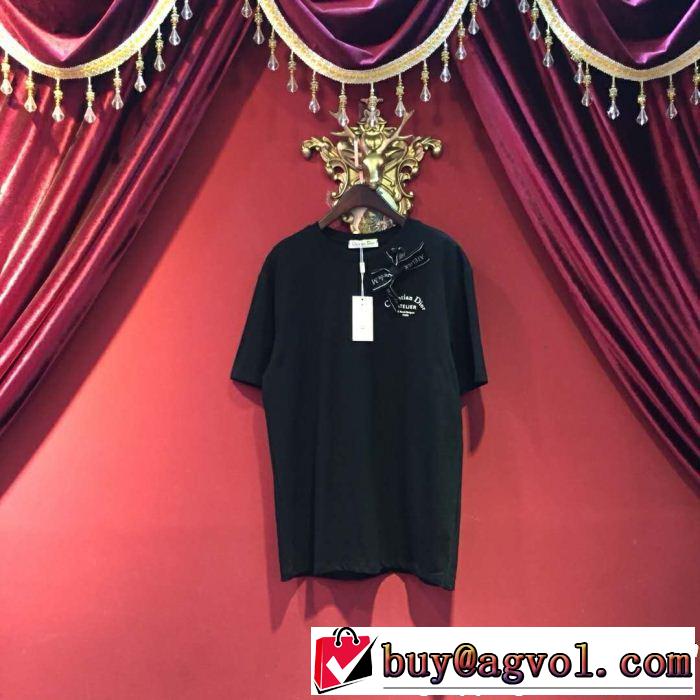 2019年最新ファッション 大人の可愛さを引き立て DIOR ディオール 半袖Tシャツ 2色可選