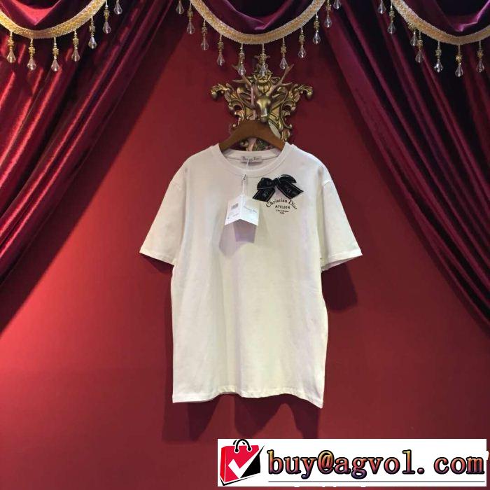2019年最新ファッション 大人の可愛さを引き立て DIOR ディオール 半袖Tシャツ 2色可選