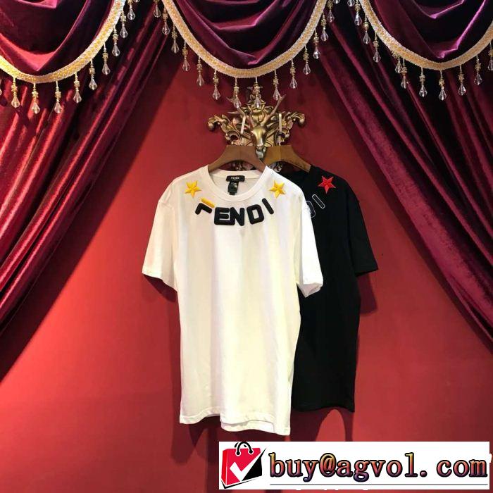 半袖Tシャツ 2色可選 FENDI フェンディ 2019春夏は人気定番 春夏シンプルファッションでOK！