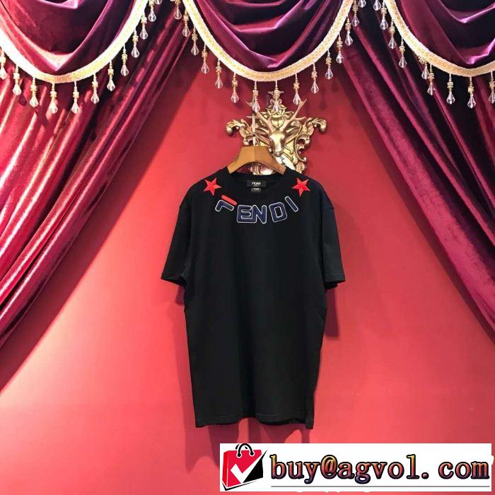 半袖Tシャツ 2色可選 FENDI フェンディ 2019春夏は人気定番 春夏シンプルファッションでOK！
