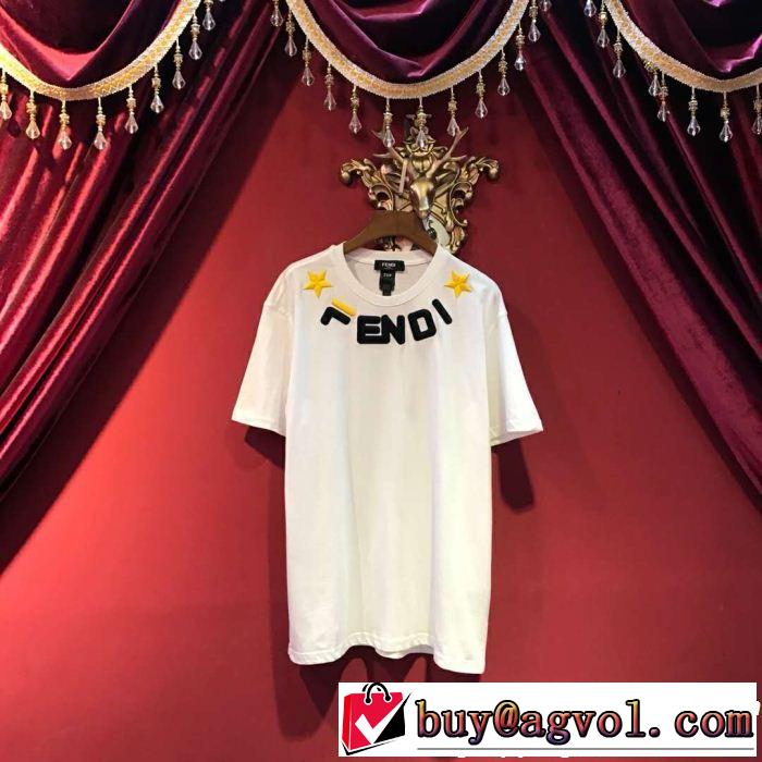 半袖Tシャツ 2色可選 FENDI フェンディ 2019春夏は人気定番 春夏シンプルファッションでOK！