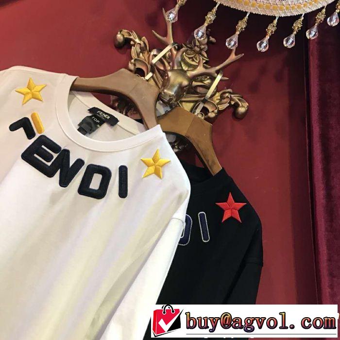 半袖Tシャツ 2色可選 FENDI フェンディ 2019春夏は人気定番 春夏シンプルファッションでOK！