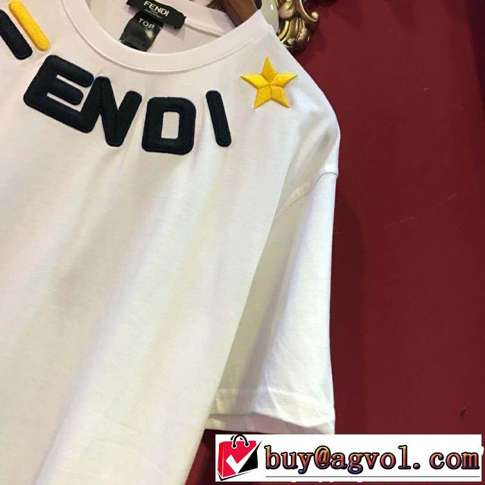 半袖Tシャツ 2色可選 FENDI フェンディ 2019春夏は人気定番 春夏シンプルファッションでOK！