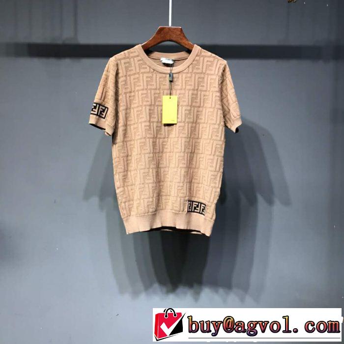 FENDI フェンディ 半袖Tシャツ 3色可選 最も目立ったブランド新品 2019年最新ファッション