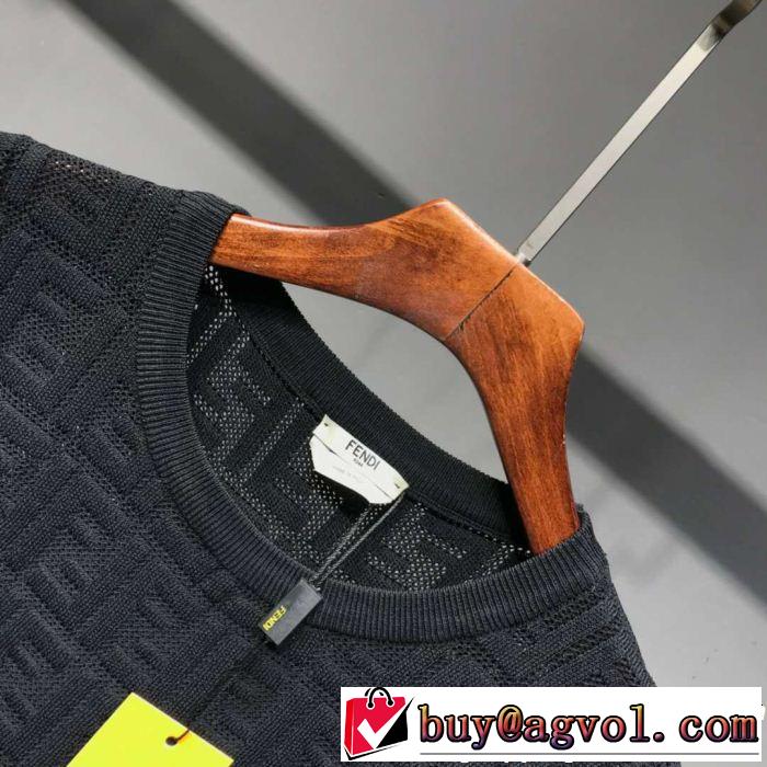 FENDI フェンディ 半袖Tシャツ 3色可選 最も目立ったブランド新品 2019年最新ファッション