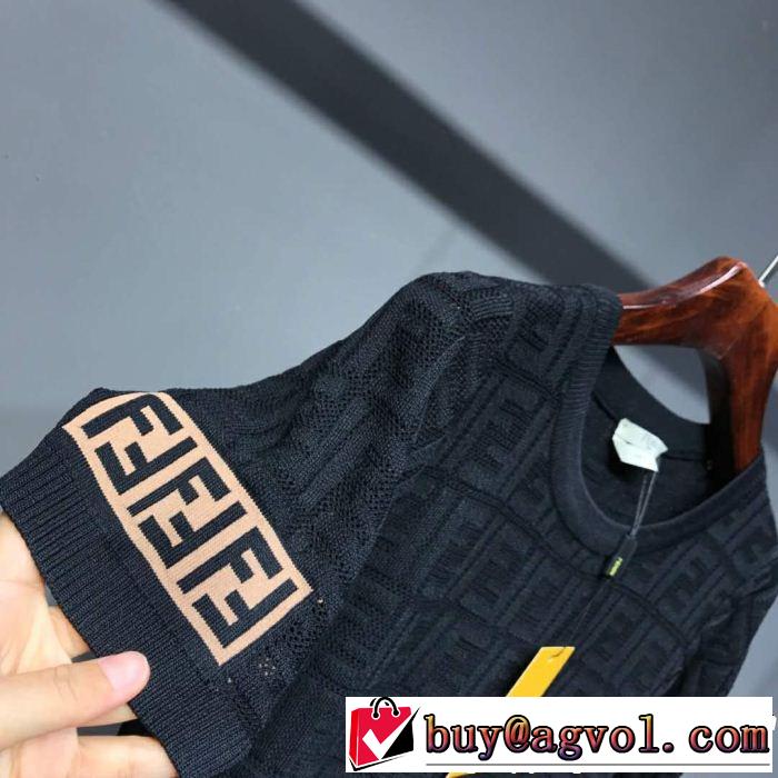 FENDI フェンディ 半袖Tシャツ 3色可選 最も目立ったブランド新品 2019年最新ファッション