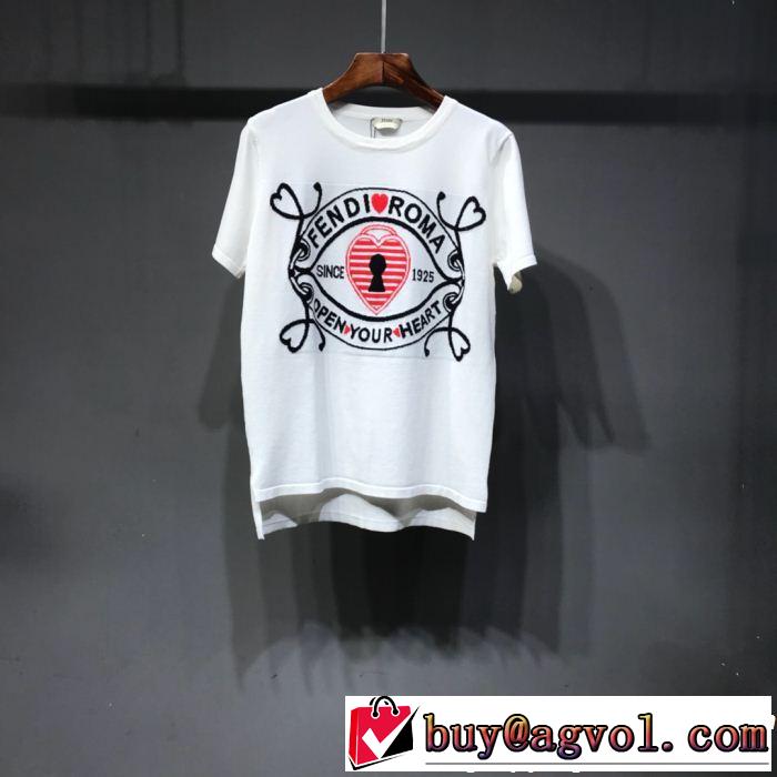 爽やかカジュアル人気 《2019年》今、注目のストリート FENDI フェンディ 半袖Tシャツ 2色可選