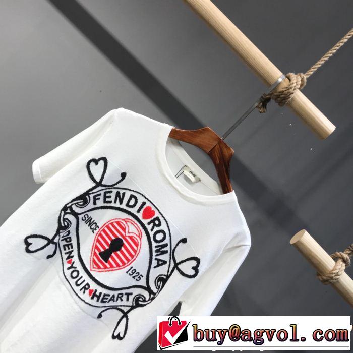 爽やかカジュアル人気 《2019年》今、注目のストリート FENDI フェンディ 半袖Tシャツ 2色可選