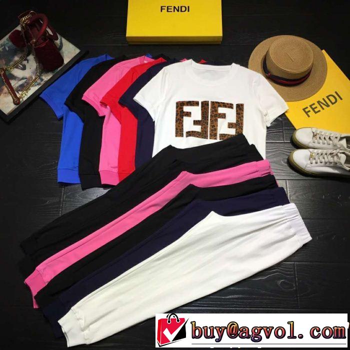 2019年の夏のマスト 定番のスタイル春夏限定 FENDI フェンディ ジャージ 上下セット 多色可選