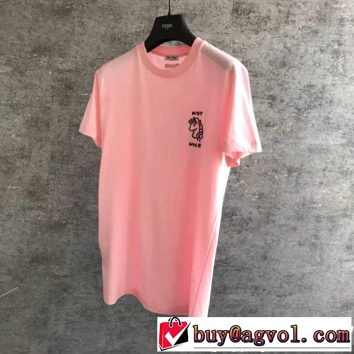 ミュウミュウ MIUMIU 半袖Tシャツ 素敵カジュアルの春夏コレクション 2019即旬な装いに