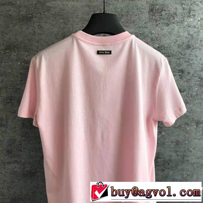ミュウミュウ MIUMIU 半袖Tシャツ 素敵カジュアルの春夏コレクション 2019即旬な装いに