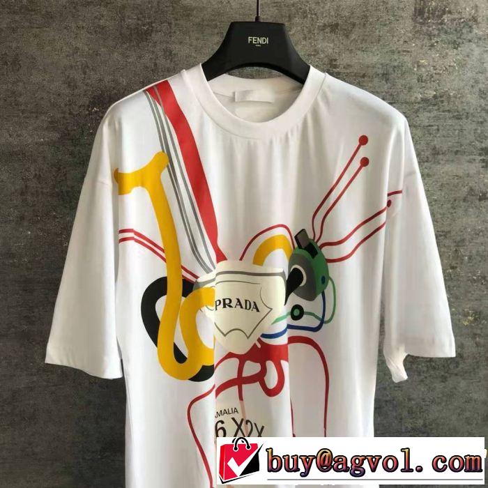 PRADA プラダ 半袖Tシャツ 大人カジュアル夏ファッション2019 夏気分UP最新コレクション