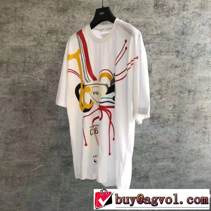 PRADA プラダ 半袖Tシャツ 大人カジュアル夏ファッション2019 夏気分UP最新コレクション