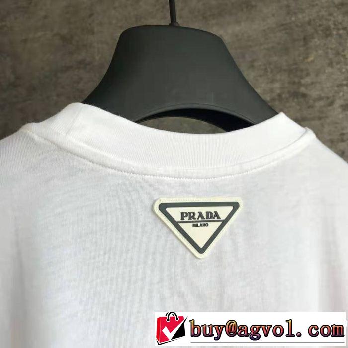PRADA プラダ 半袖Tシャツ 大人カジュアル夏ファッション2019 夏気分UP最新コレクション