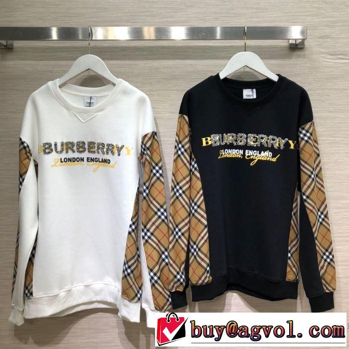 秋服コーデ2019年版 バーバリー BURBERRY 大胆なチェックの人気トレンド プルオーバーパーカー 2色可選 秋にはやる最新作を先取り