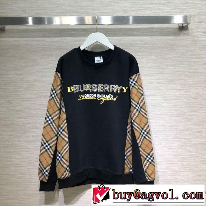 秋服コーデ2019年版 バーバリー BURBERRY 大胆なチェックの人気トレンド プルオーバーパーカー 2色可選 秋にはやる最新作を先取り