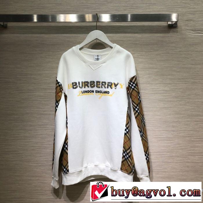 秋服コーデ2019年版 バーバリー BURBERRY 大胆なチェックの人気トレンド プルオーバーパーカー 2色可選 秋にはやる最新作を先取り