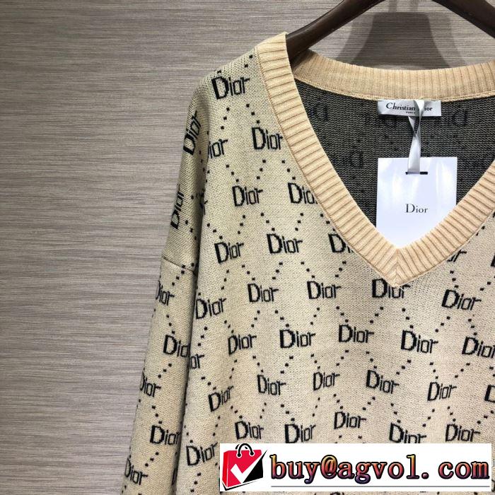 秋服コーデ2019年版 ニットパーカー とにかく完璧ブランド新作 ディオール DIOR 大胆なチェックの人気トレンド