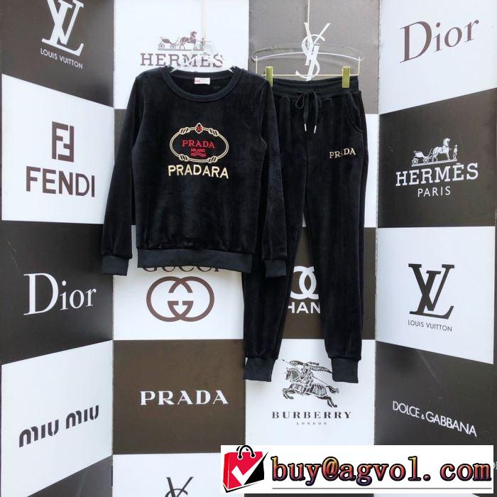 上下セット　秋ファションのトレンド　3色可選　2019秋に注目したい　プラダ PRADA　おしゃれさんはいち早く取り　