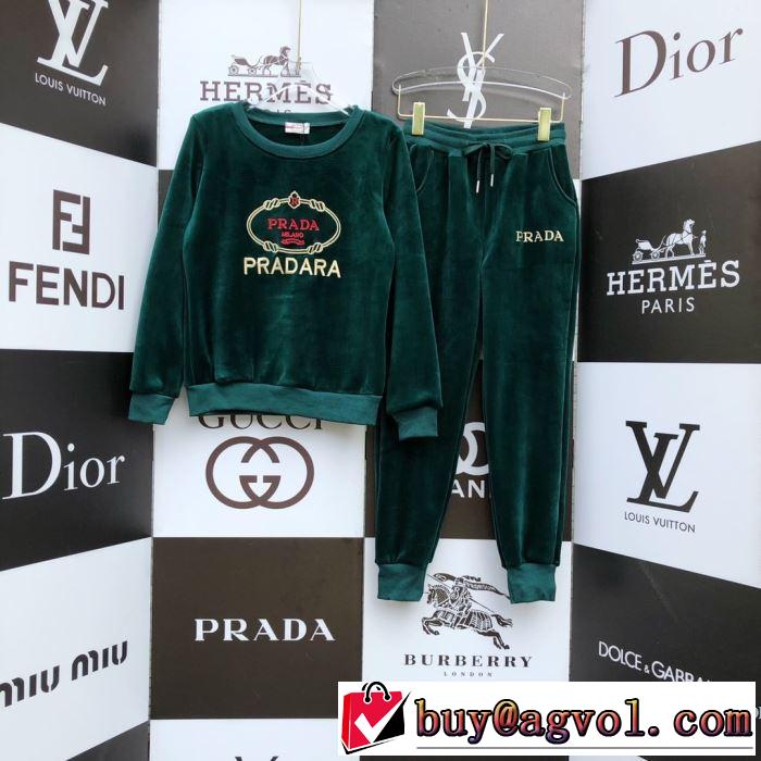 上下セット　秋ファションのトレンド　3色可選　2019秋に注目したい　プラダ PRADA　おしゃれさんはいち早く取り　