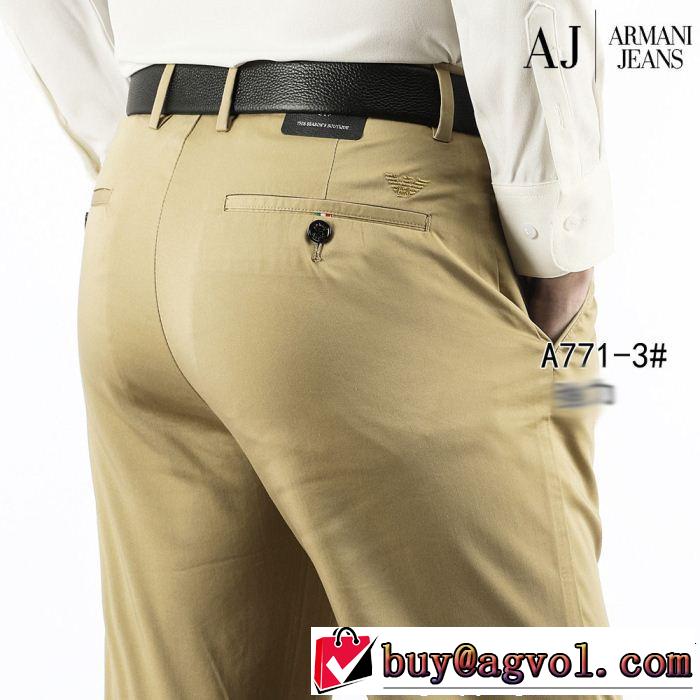 2019即旬な装いに サラサラの着心地 リッチな印象に アルマーニ ARMANI チノパン 2色可選