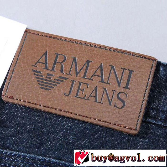 アルマーニ 2019夏ファション新品 夏っぽさ新作アイテム ARMANI ストレートデニムパンツ