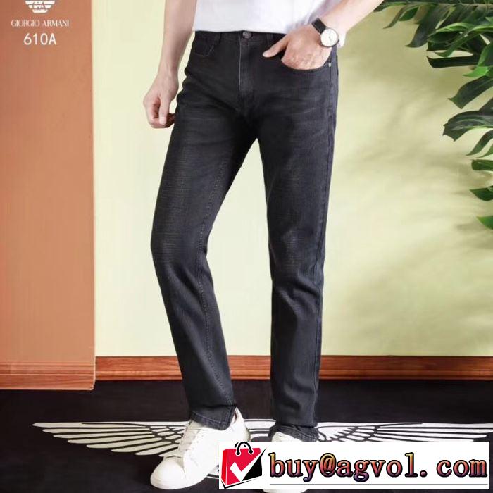 2019年夏の一押しファッションアイテム アルマーニ ARMANI 人気ストリートブランド新品 デニムパンツ