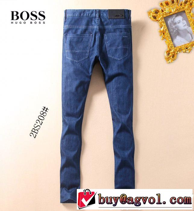 2019即旬な装いに ヒューゴボス テーパードデニムパンツ HUGO BOSS キレイめ感が強い