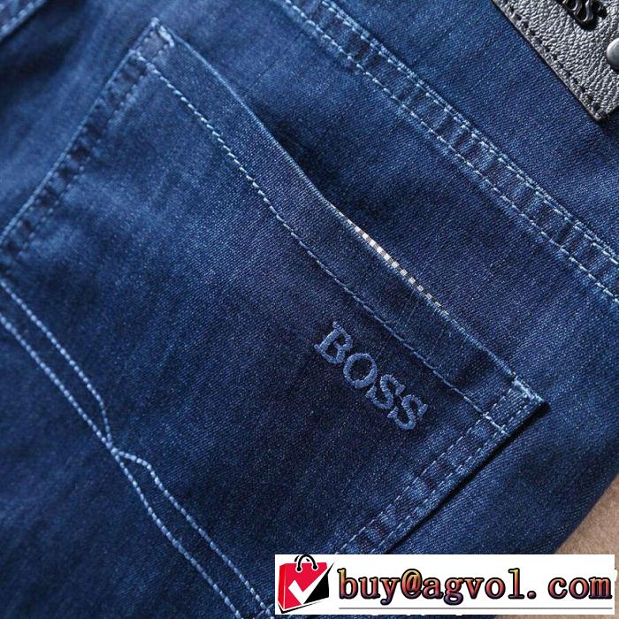 2019即旬な装いに ヒューゴボス テーパードデニムパンツ HUGO BOSS キレイめ感が強い