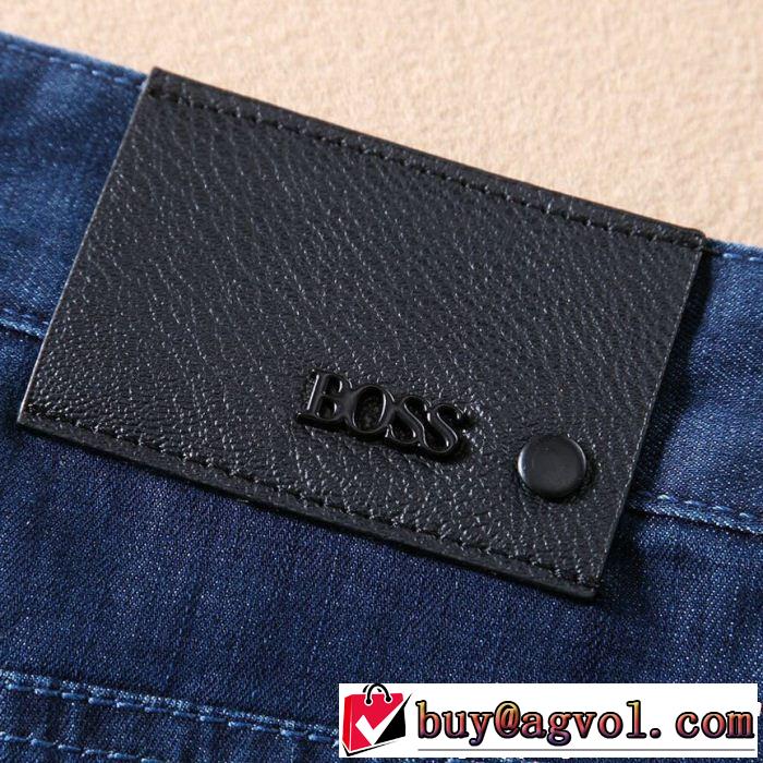 2019即旬な装いに ヒューゴボス テーパードデニムパンツ HUGO BOSS キレイめ感が強い