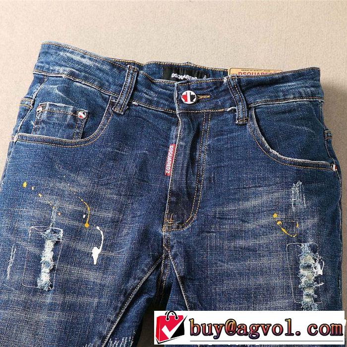2019夏ファション新品 夏キレ味をプラス ディースクエアード DSQUARED2 テーパードデニムパンツ