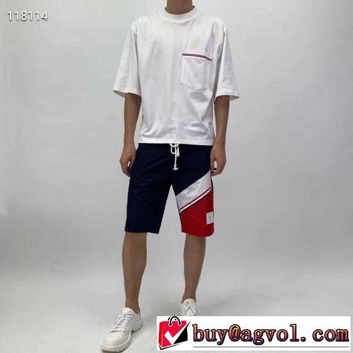 トムブラウン2019春夏は人気定番  THOM BROWNE スエットパンツ リラックス感のある着こなし