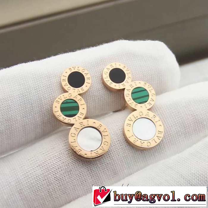 ピアス リラックススタイルが実現 ブルガリ BVLGARI 2019年最新ファッション 大人っぽく見せ新作 3色可選