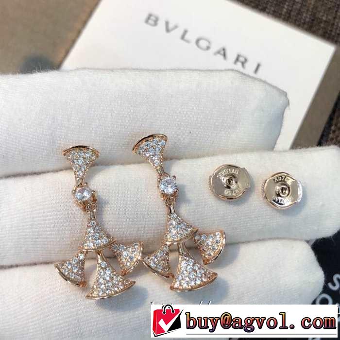 大人の可愛さを引き立て ブルガリ BVLGARI 大人カジュアル夏ファッション2019 ピアス 甘過ぎず大人な印象に 2色可選