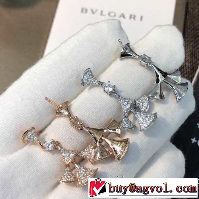 大人の可愛さを引き立て ブルガリ BVLGARI 大人カジュアル夏ファッション2019 ピアス 甘過ぎず大人な印象に 2色可選
