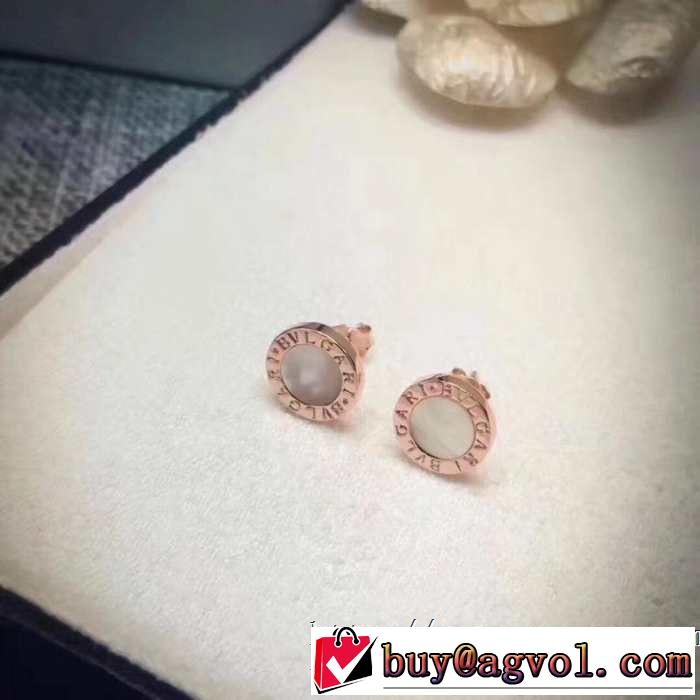 ブルガリ おしゃれな夏ファッション2019 BVLGARI 気持ちいい真夏日にぴったり ピアス  3色可選 季節感のあるファッション
