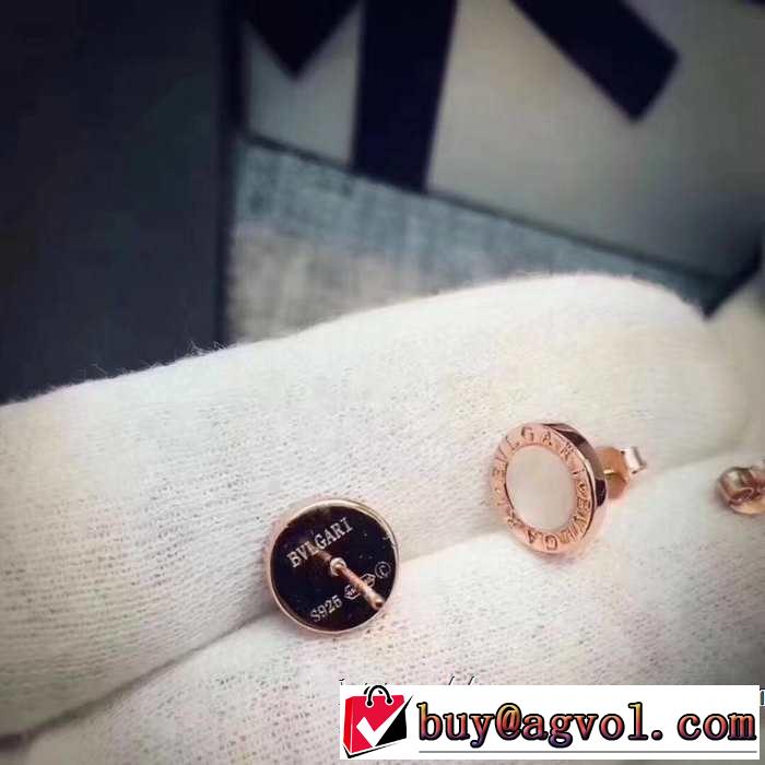 ブルガリ おしゃれな夏ファッション2019 BVLGARI 気持ちいい真夏日にぴったり ピアス  3色可選 季節感のあるファッション