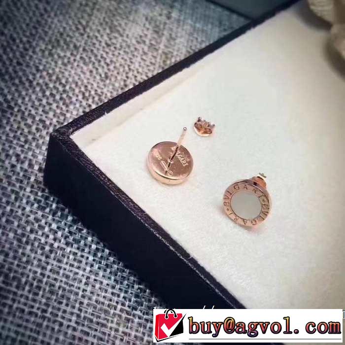 ブルガリ おしゃれな夏ファッション2019 BVLGARI 気持ちいい真夏日にぴったり ピアス  3色可選 季節感のあるファッション